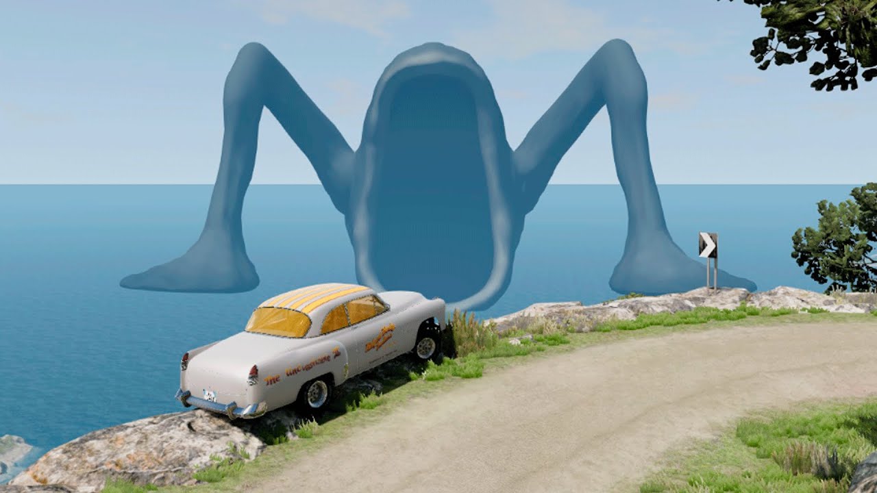 SEA EATER ATACKED MY CAR IN BEAMNG DRIVE