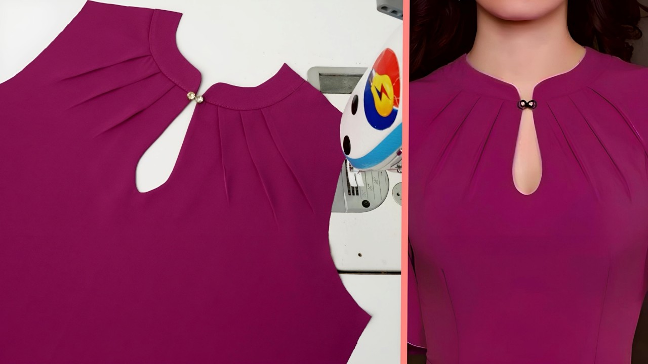 I didn't expect cutting and sewing a dress collar design to be this easy | Sewing tips and tricks