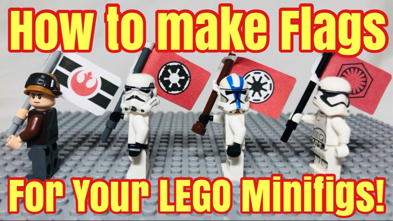 Как сделать уникальные флаги для минифигурок LEGO Star Wars! Легко с распечаткой!