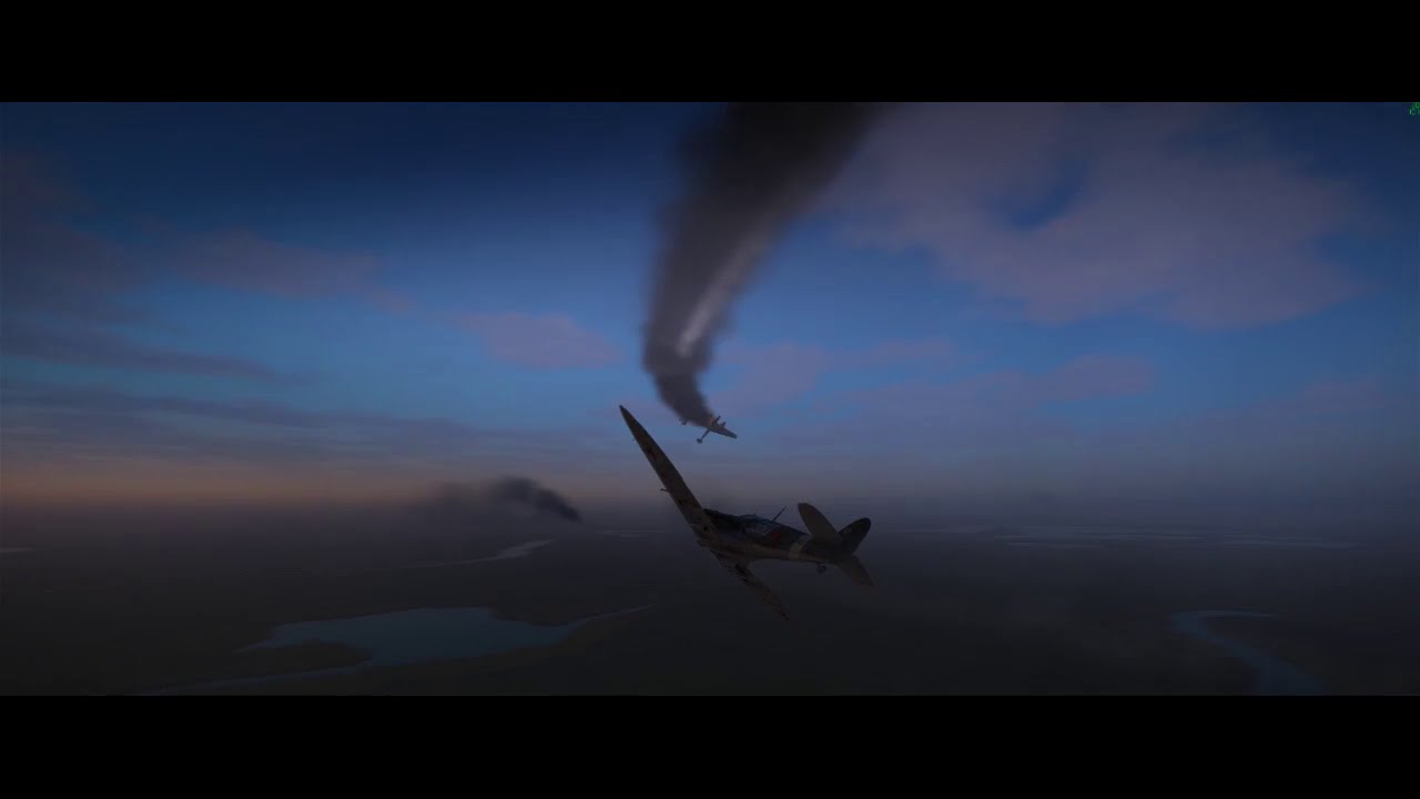 Spitfire Mk V against BF-110 - from IL-2 Sturmovik 