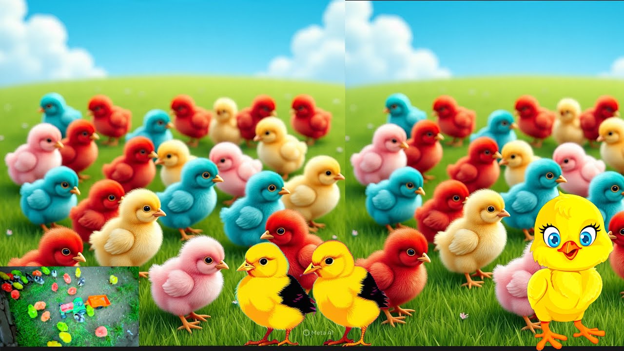 Chicken chicks grow || Hens Chicks | Colourful Chicks