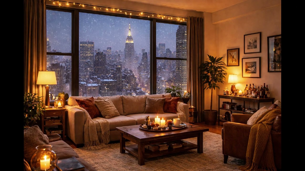 Rainy Night in a New York Apartment 🏙️ 3 Hour Rain Sounds for Sleep & Relaxation
