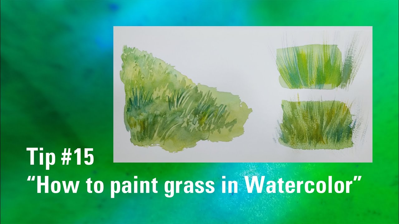 How to paint grass in Watercolor | Watercolour Painting Tip 15