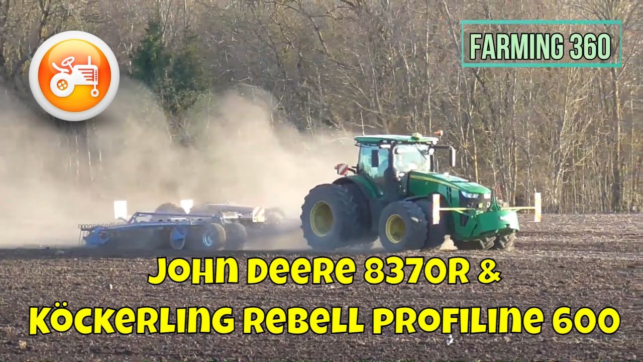 Tillage 2021 | John Deere 8370R & K&ouml;ckerling Rebell profiline 600 disc harrow