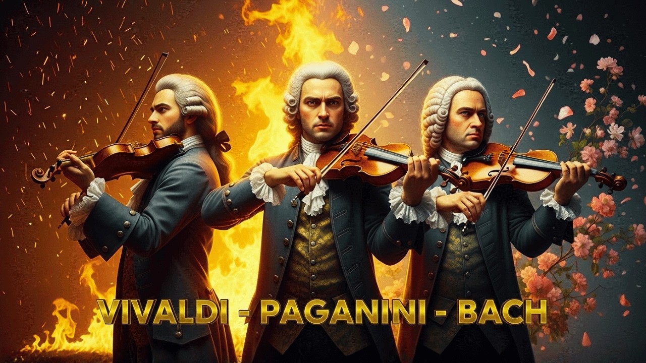 🎬Ultimate Baroque Violin Collection 🎻 | Vivaldi, Paganini, Bach Inspired | Pure Solo Violin