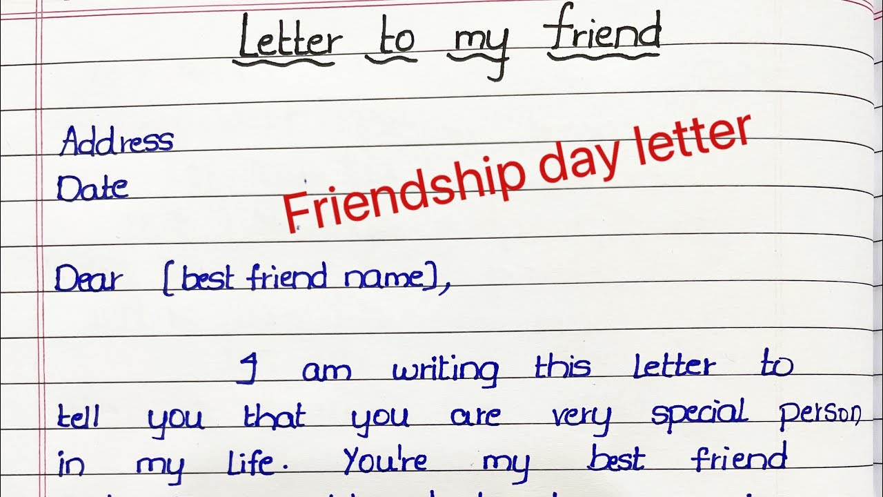 Letter to my friend ||letter on friendship day|| letter to best friend