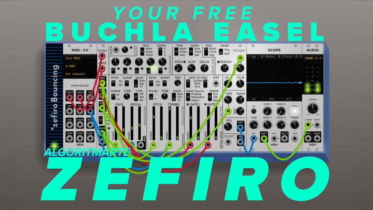 VCV Rack Buchla Style Synthesis &ndash; AlgoritmArte Zefiro Module Patch Demo (West Coast)