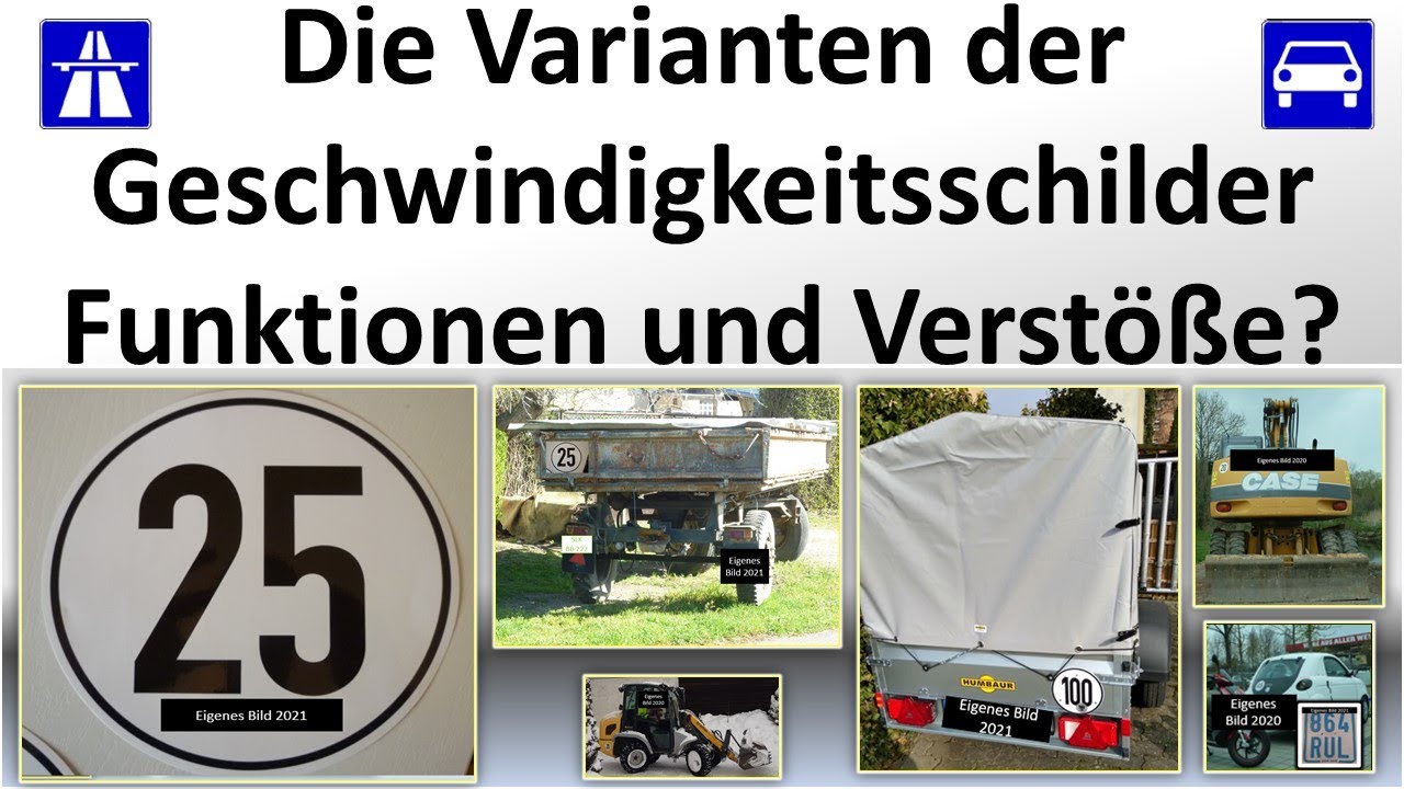 Geschwindigkeitsschilder - Varianten, Funktionen, Verstöße, Voraussetzungen