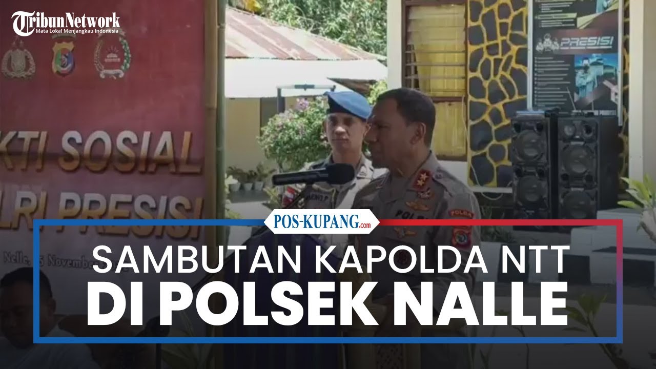 Sambutan kapolda NTT Johni Asadoma Saat berkunjung di Polsek Nelle Kabupaten Sikka
