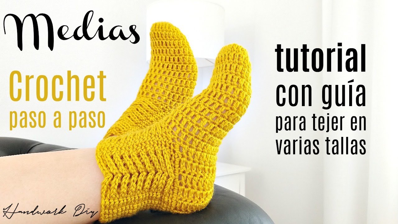 Aprende a tejer medias a crochet paso a paso | Handwork Diy