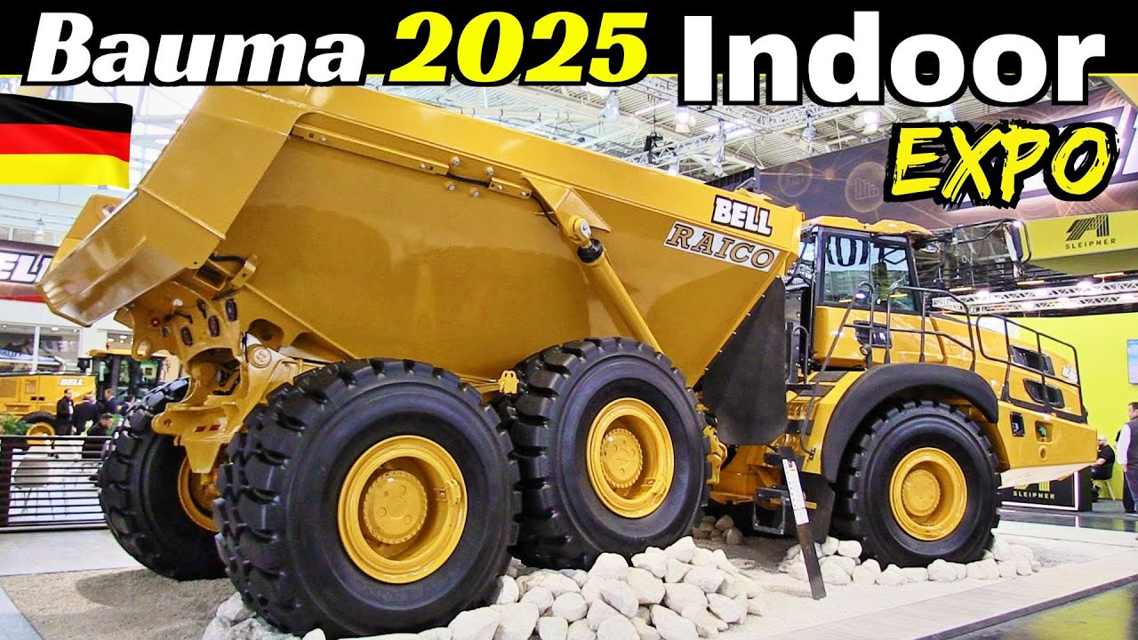 Bauma 2025 at Messe M&uuml;nchen - Indoor Expo Tour Highlights - Komatsu, Cat, Scania, Putzmeister, etc