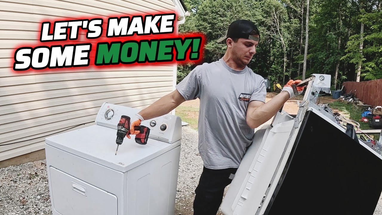 How Much Money Can You Make Scrapping Appliances? Dryer + Dishwasher!
