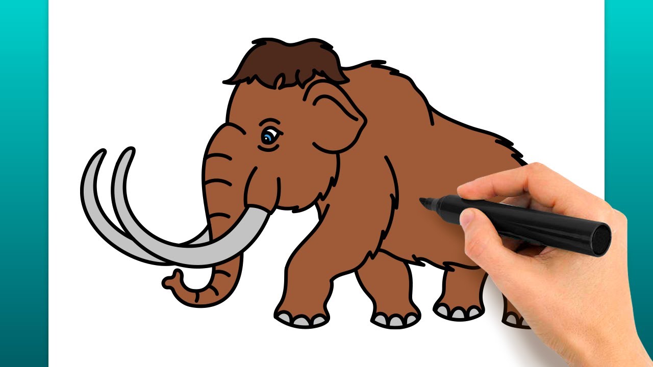 Como Desenhar Um Mamute Lanoso (Tutorial De Desenho Fácil)