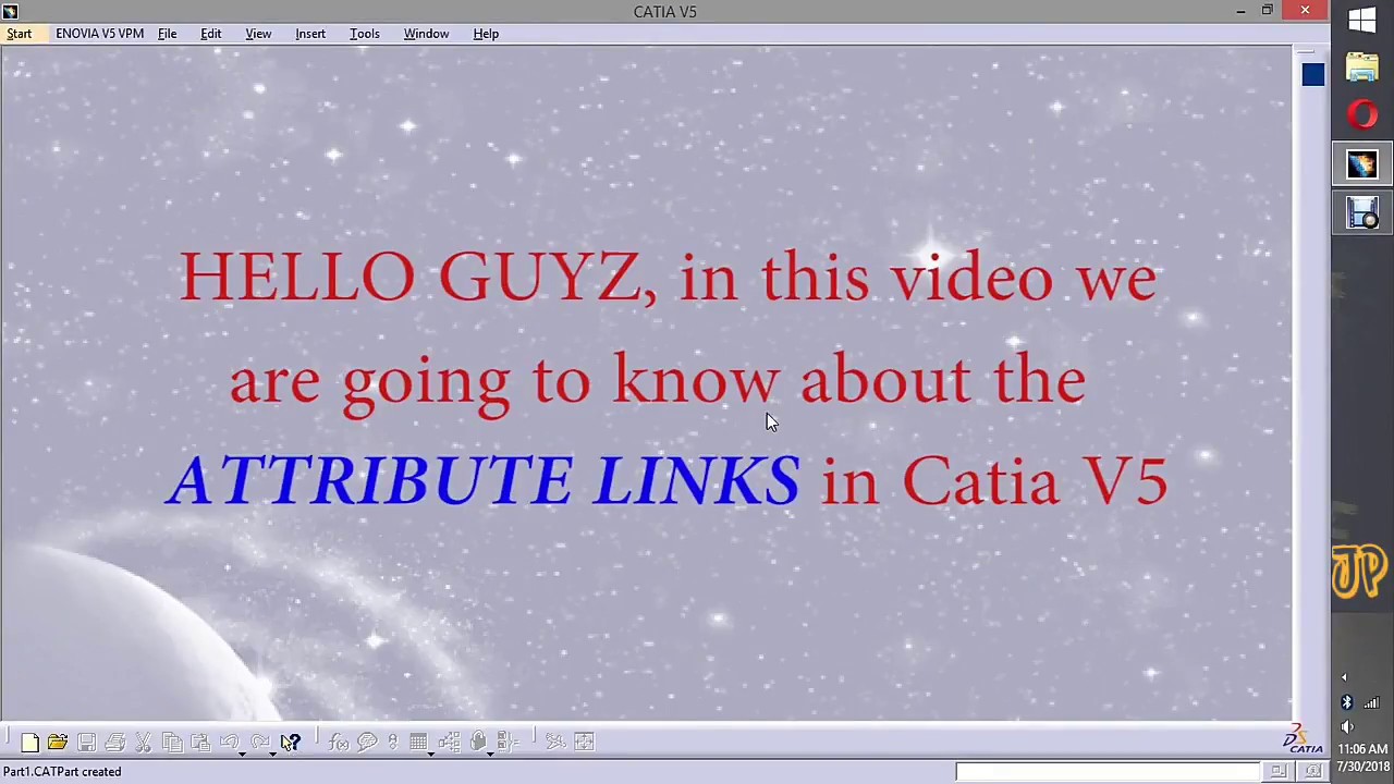 Attribute Links in Catia Drafting...