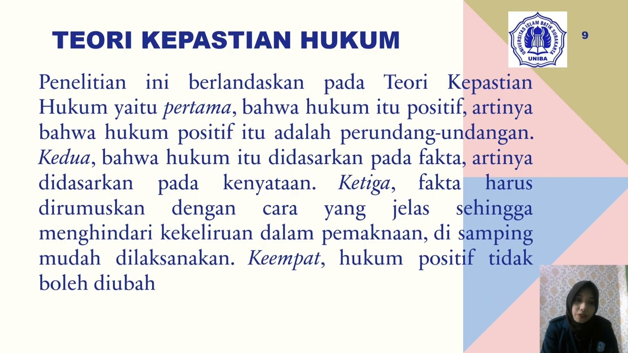 PRESENTASI SEMINAR PROPOSAL || FAKULTAS HUKUM || UNIBA || SURAKARTA