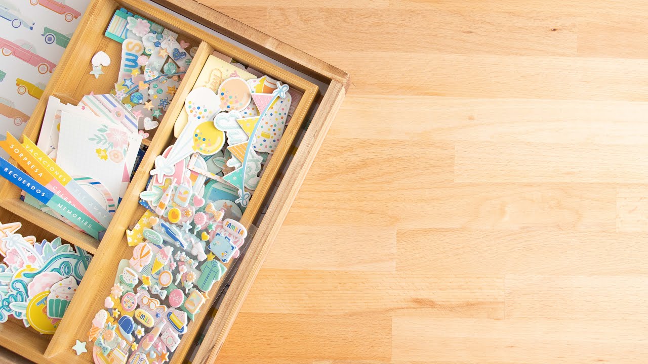 Scraproom Organization: How I organize my current scrapbook kits