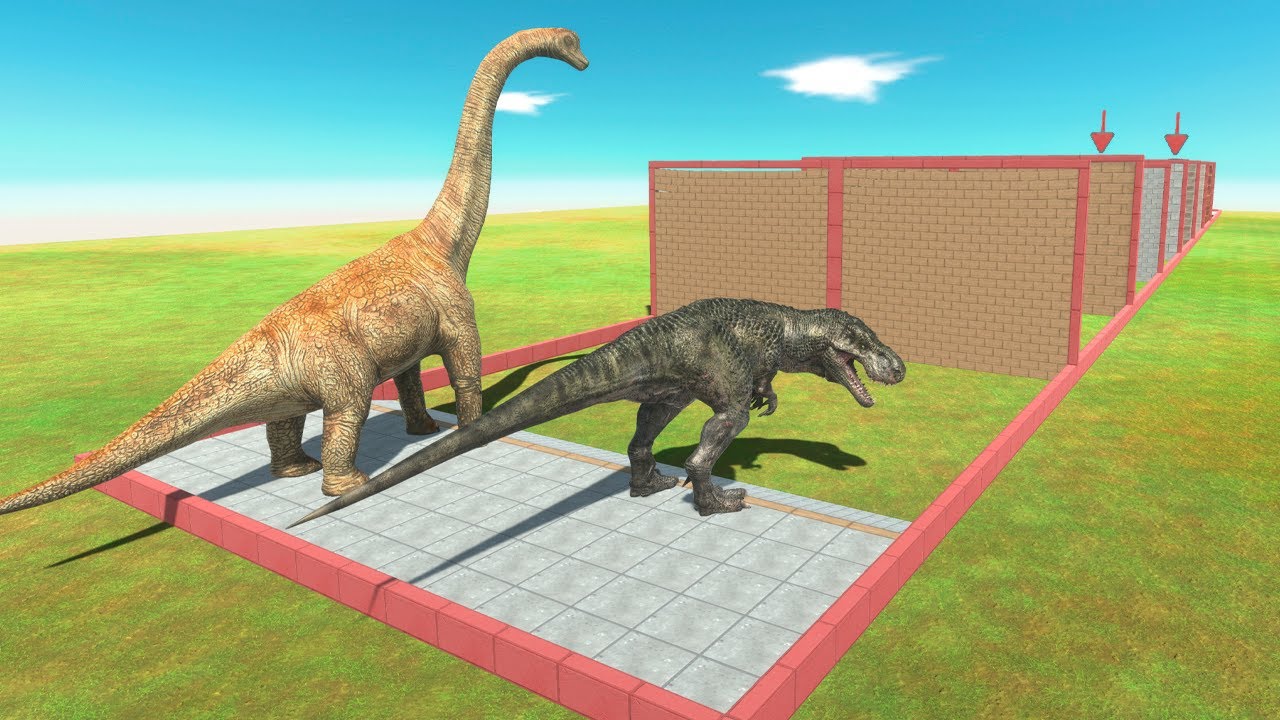 Dino Race: Who Can Break All The Walls? - Animal Revolt Battle Simulator