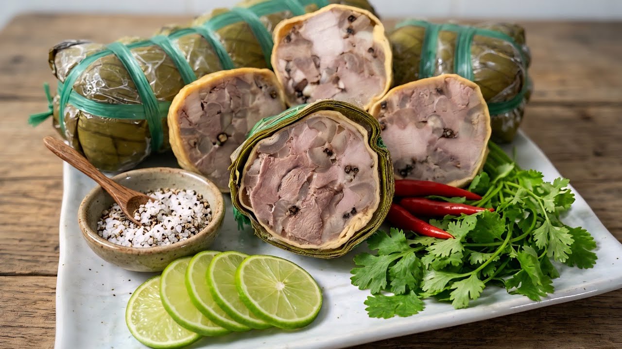 Pate Thịt Nguội gói lá chuối: Món khai vị sang trọng cho bữa tiệc gia đình