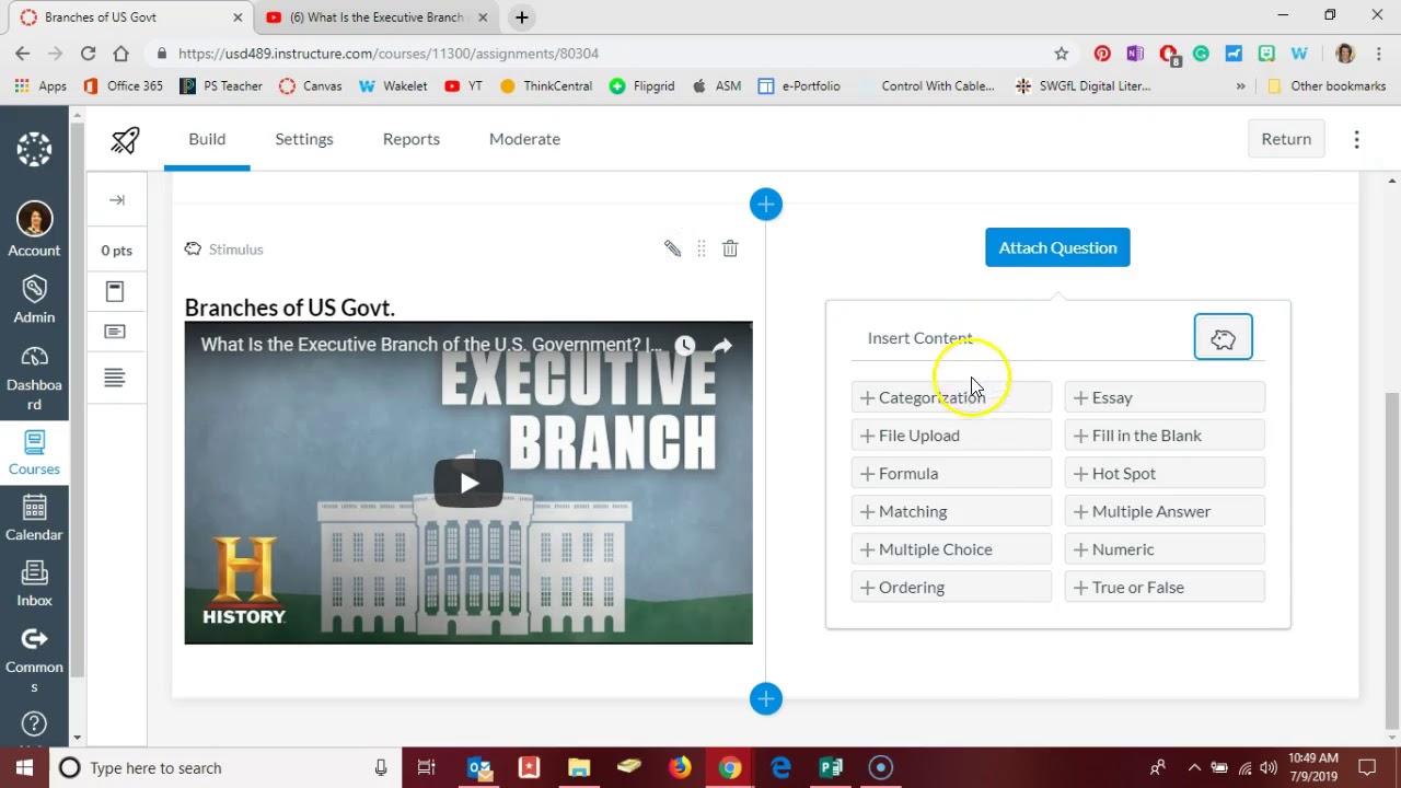 Canvas New Quizzes: Stimulus & Categorization Questions