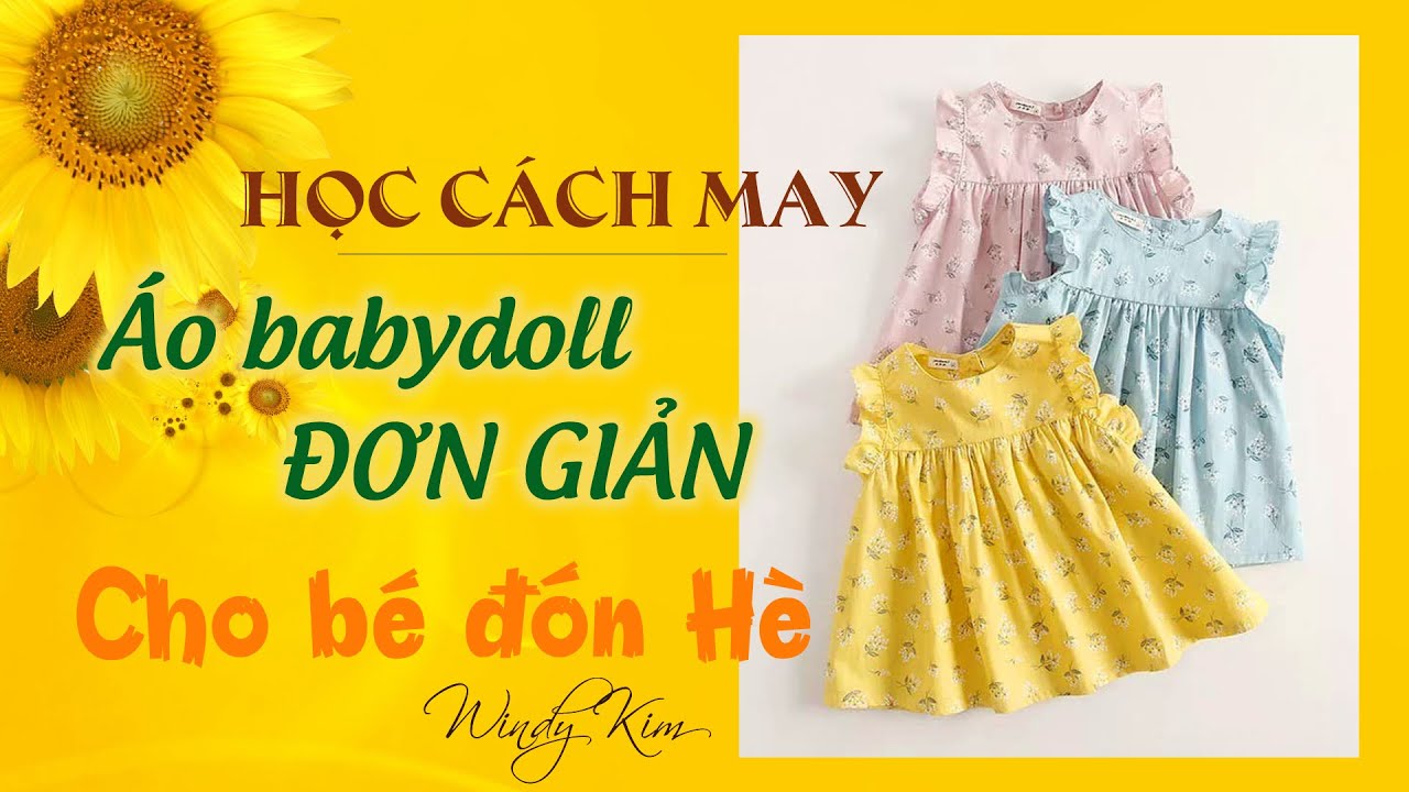039-Cách may áo babydoll cực chi tiết và đơn giản cho bé gái l Cách may áo giáp đô tay cánh tiên