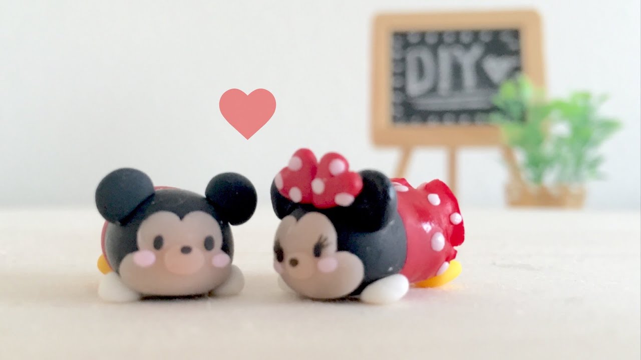 Disney Tsum Tsum Tsum Polymer Clay Tutorial - Mickey & Minnie Mouse