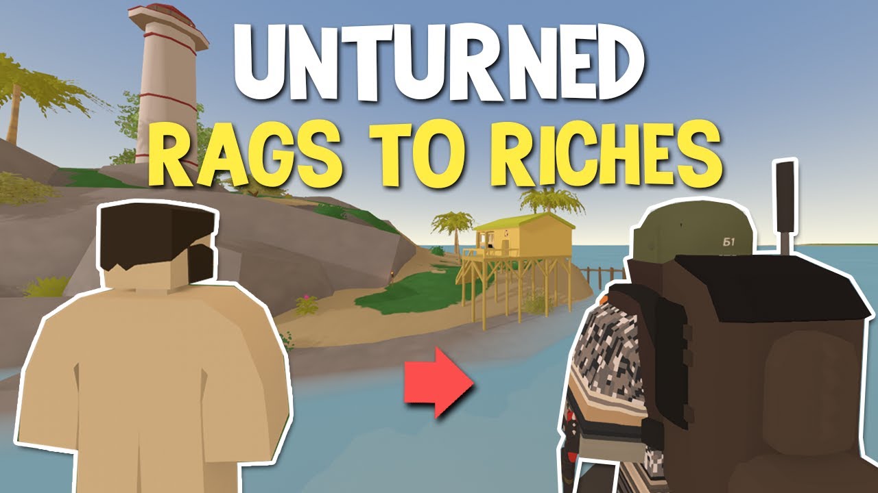 Loot Goblin On USA Warzone | Rags To Riches - Unturned