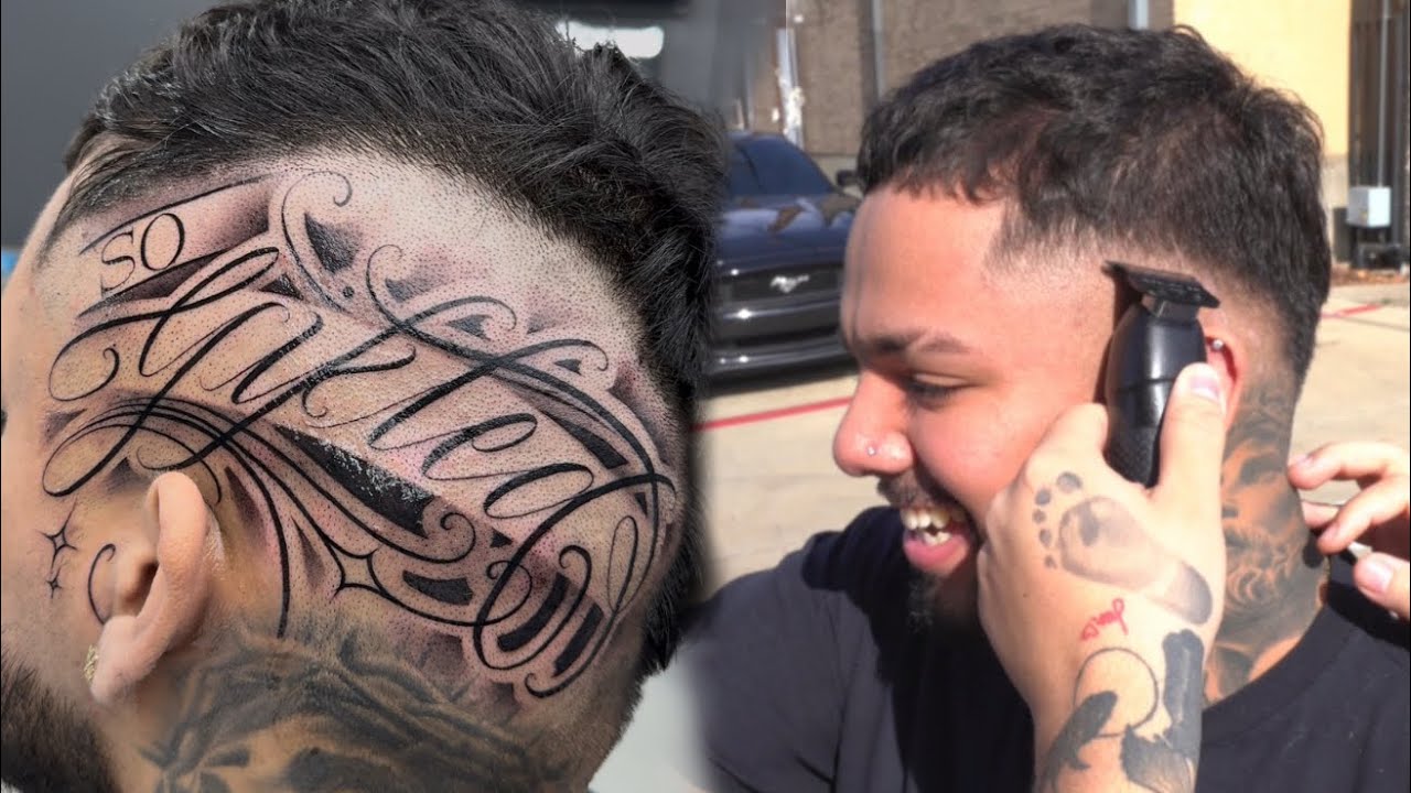 Tattooing my head at 20 years old!! (MOST PAINFUL TATTOO)