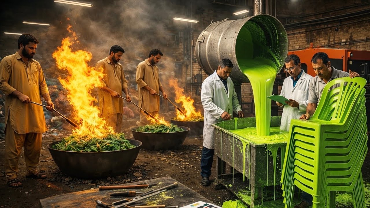 Garbage to Plastic Chair ♻️ | Complete Recycling Process by Skilled Workers