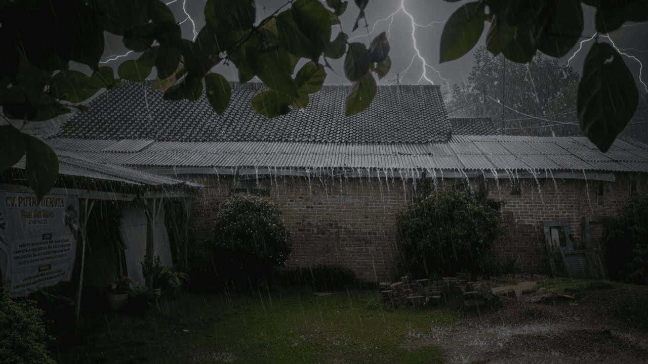 Soothing Rain and Thunder at Night 🌧️ Sleep, Study & Relax Sounds