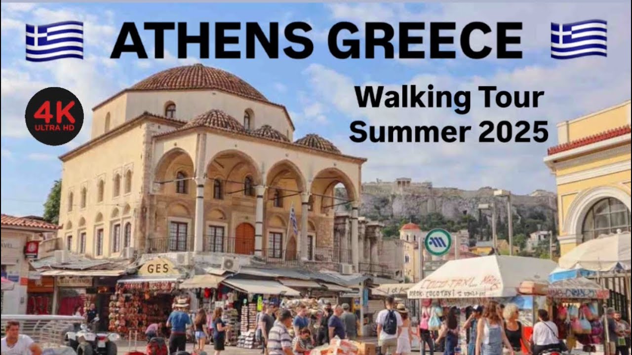 Walking tour Athens Greece 🇬🇷summer 2025
