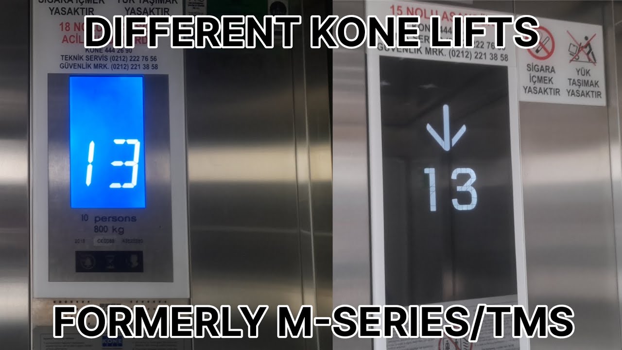 4x DIFFERENT 1988 KONE M-Series/TMS Lifts (rep. KONE Minispace) – Şişli, Istanbul, Turkey