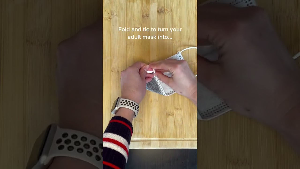 Face mask hack for kids or small faces. #shorts #healthfulplus #facemask #mask #hacks