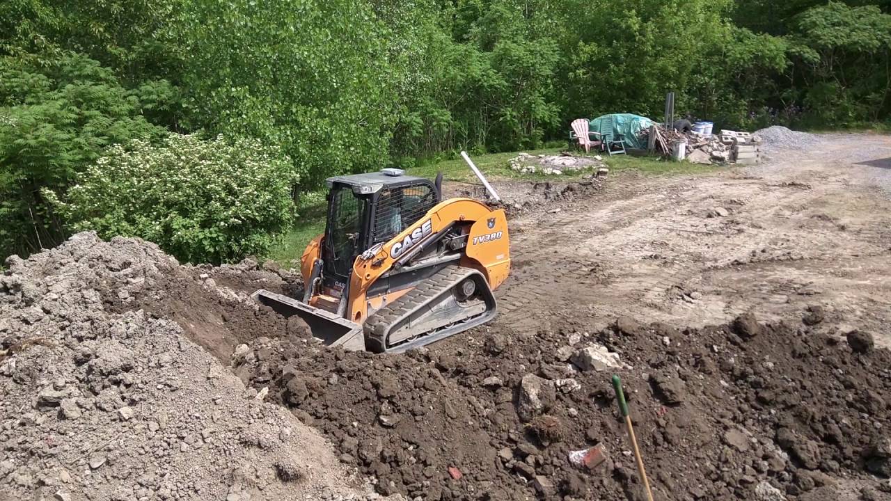 Case TV380 Skid Steer Moving Dirt
