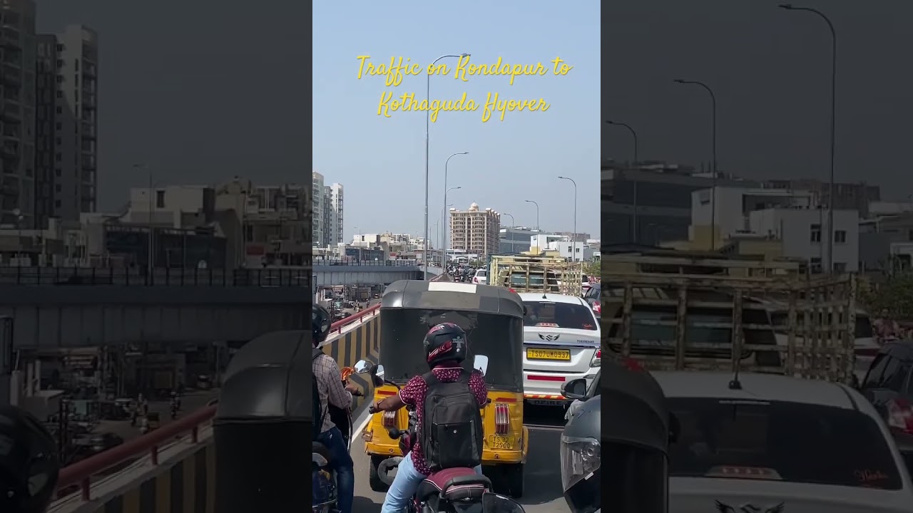 Traffic updates | Kondapur to Kothaguda Flyover | Still the fastest route 😉 #hyderabad #traffic fic