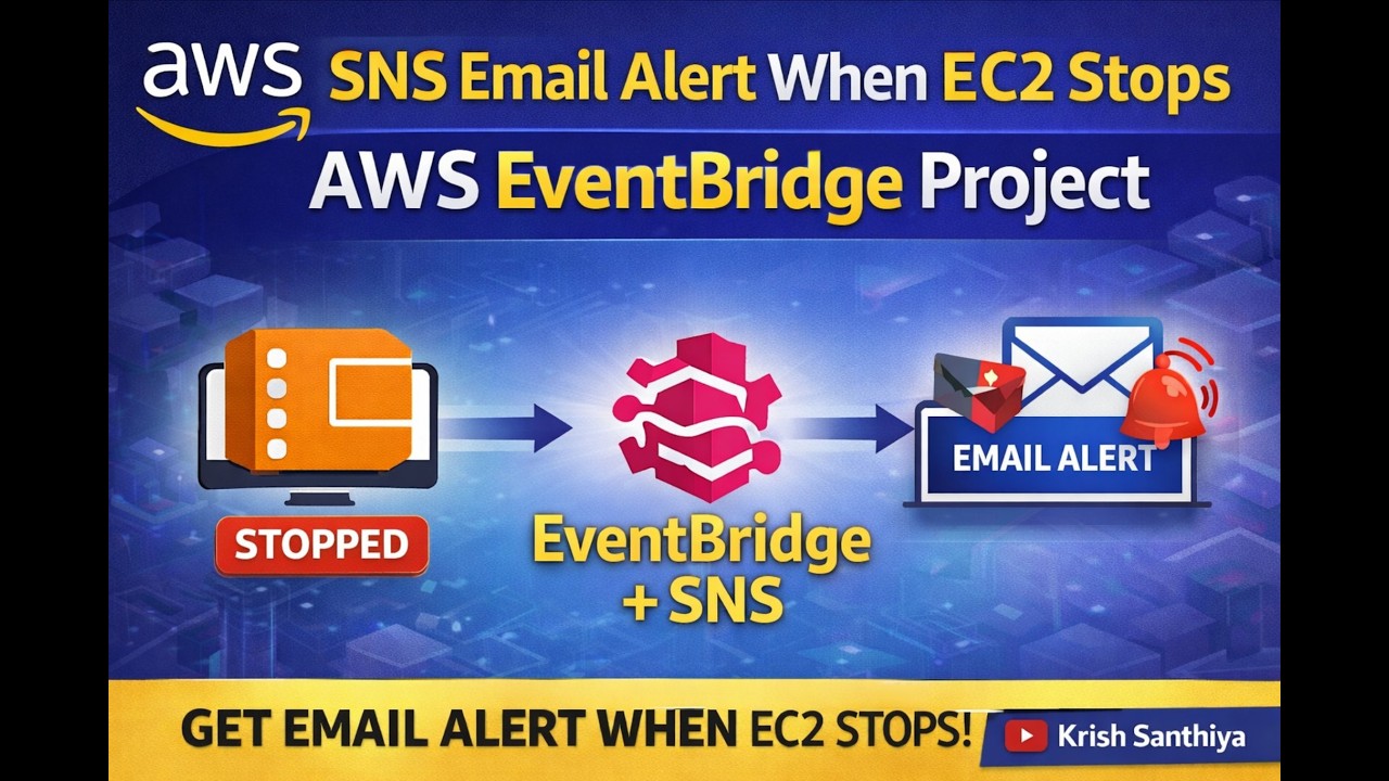 SNS Email Alert When EC2 Stops | AWS EventBridge Project | Tamil