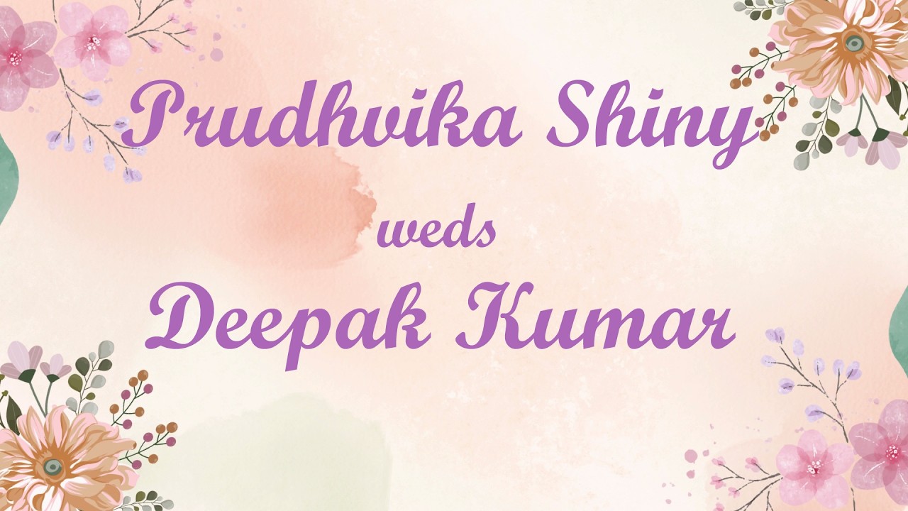 Prudhvika Shiny weds Deepak Kumar