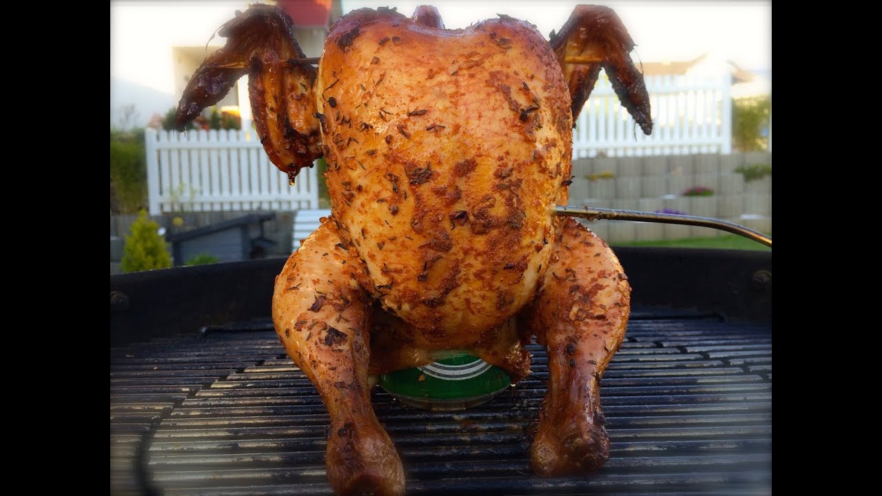 Bierdosenhähnchen vom Kugelgrill (Beer can chicken)