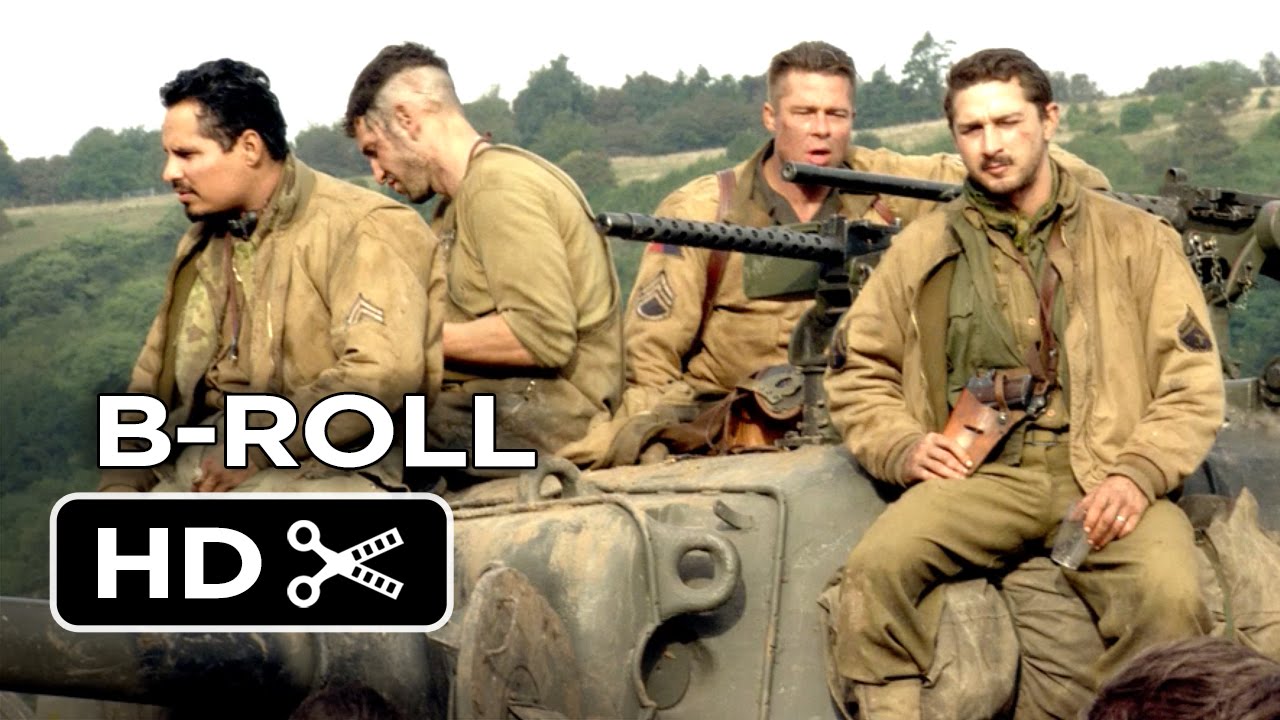Fury B-ROLL (2014) - Brad Pitt, Logan Lerman War Movie HD