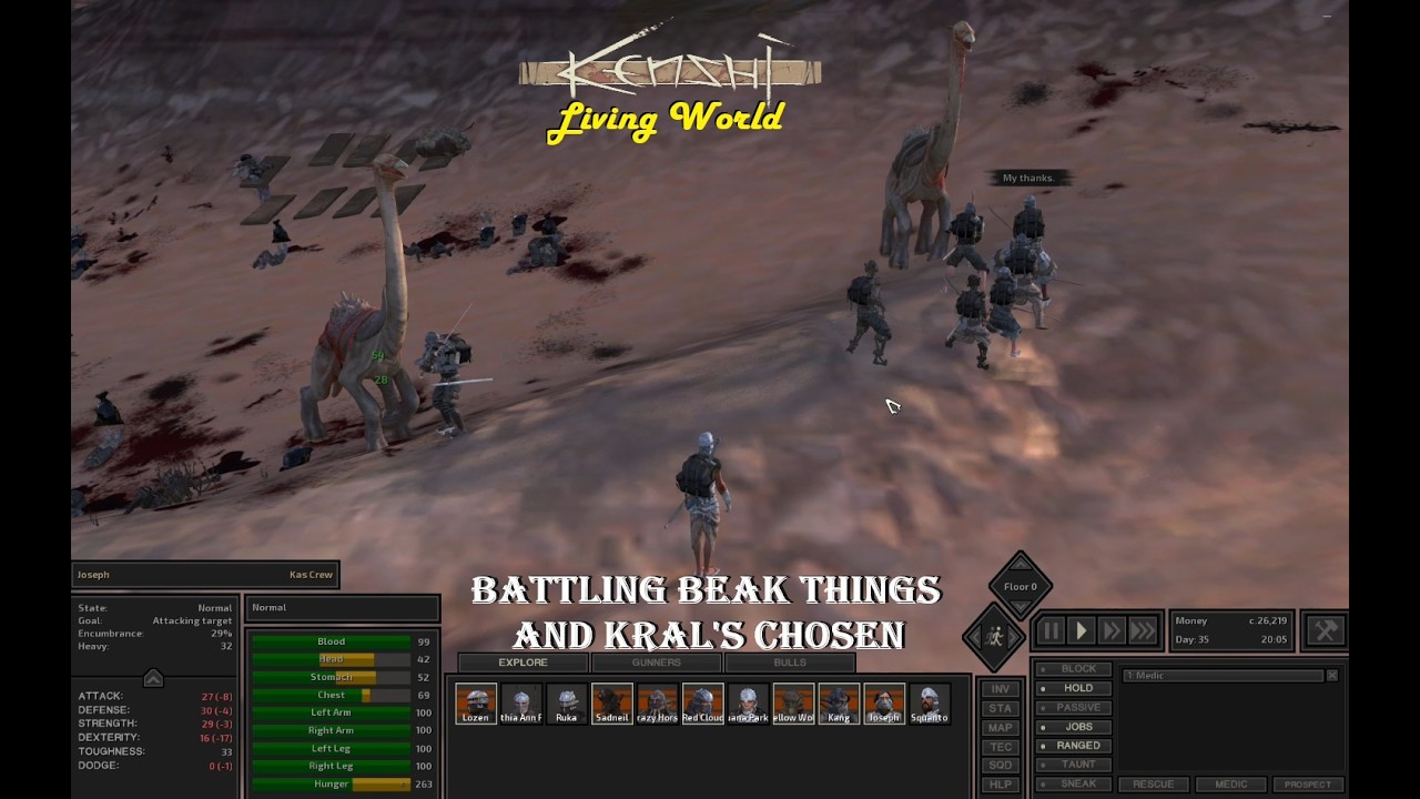 Kenshi (Living World) - Battling Beak Things and Kral's Chosen