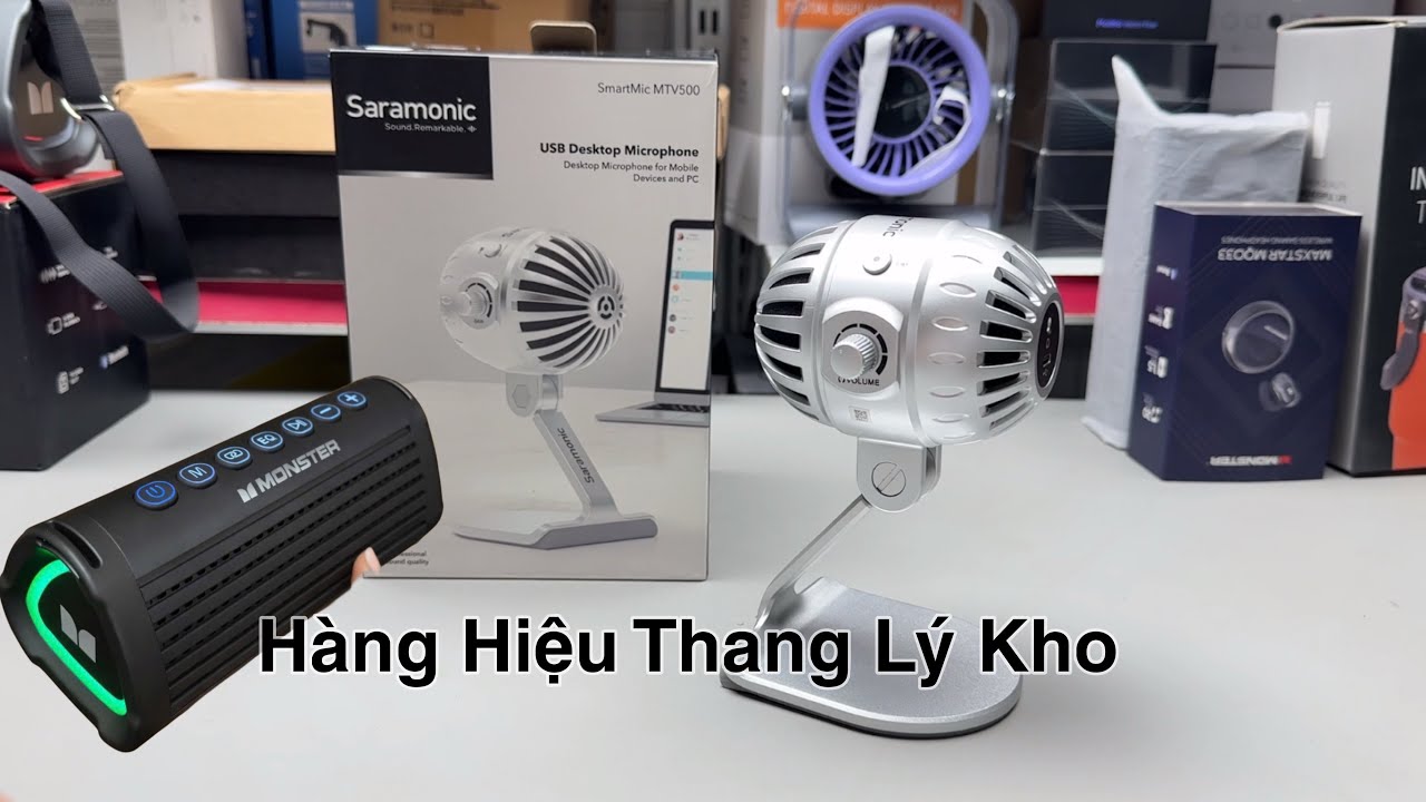Hàng mới về, Mic thu âm hãng, Loa bluetooth monter, máy cạo râu xiaomi, dao thái chặt, đèn bắt muỗi