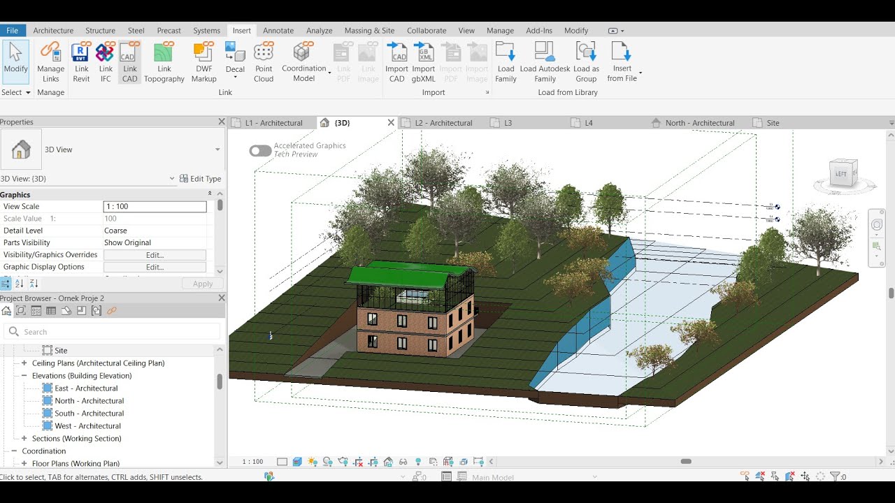 Örnek Revit Proje Çizimi - Autodesk Revit (2026) - Başlangıç Seviyesi