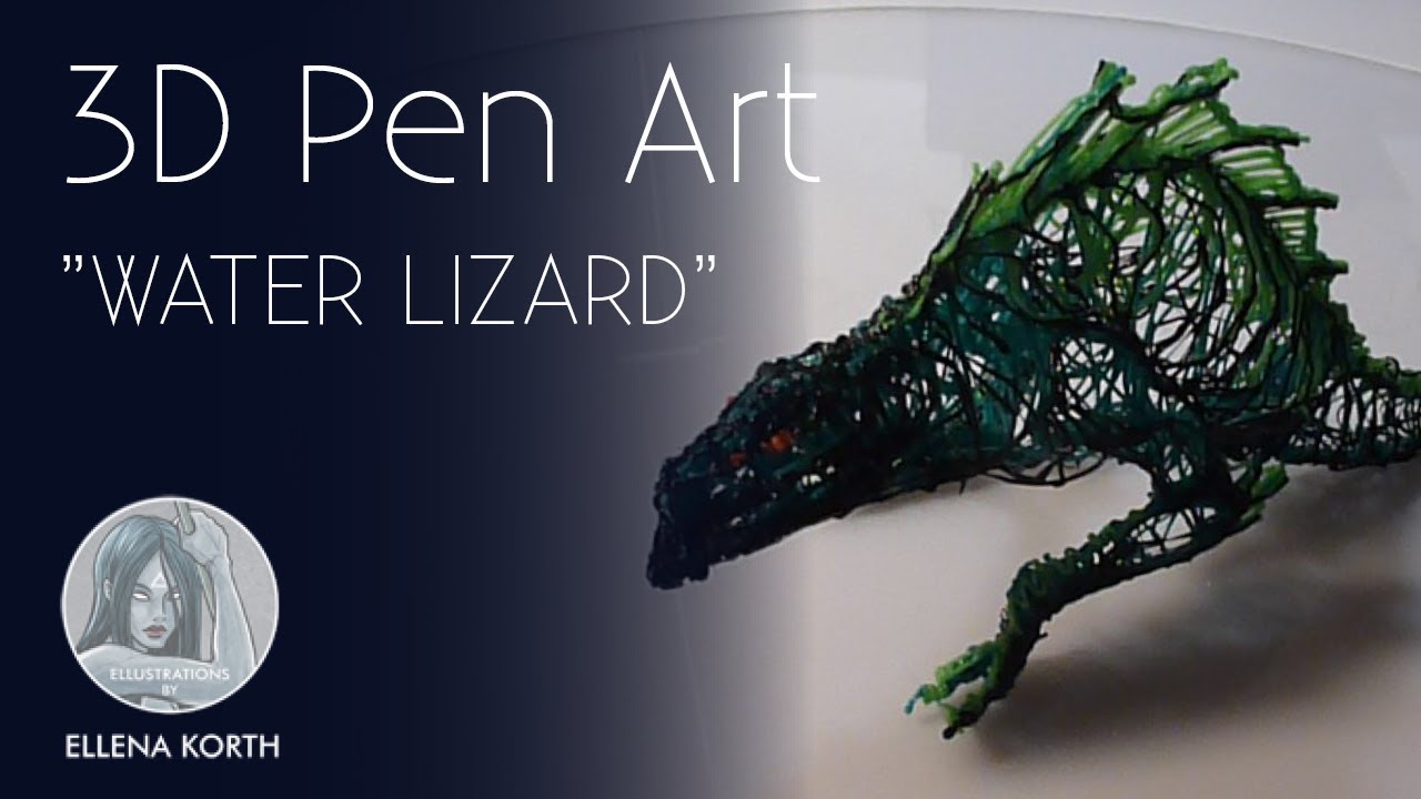 Creature Design | Water Lizard | 3D Pen Art | Full process