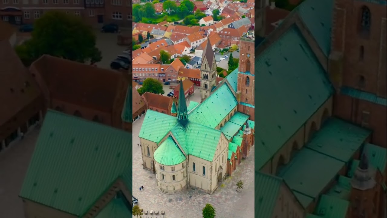 Ribe Cathedral, Denmark | Stunning Aerial View of Scandinavia&rsquo;s Oldest Church 🇩🇰 #explore #travel