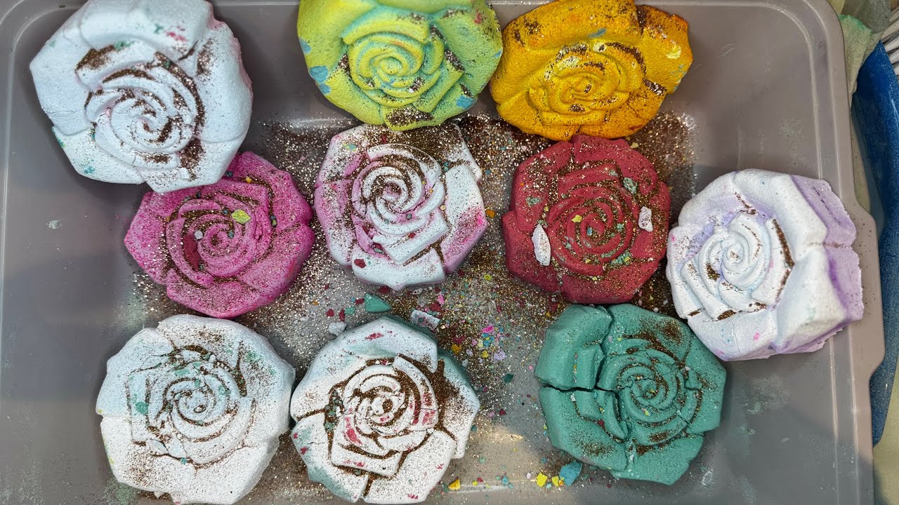 Colorful Roses and Multi Color Roses | Gym Chalk Crush | Chalk Art  | ASMR