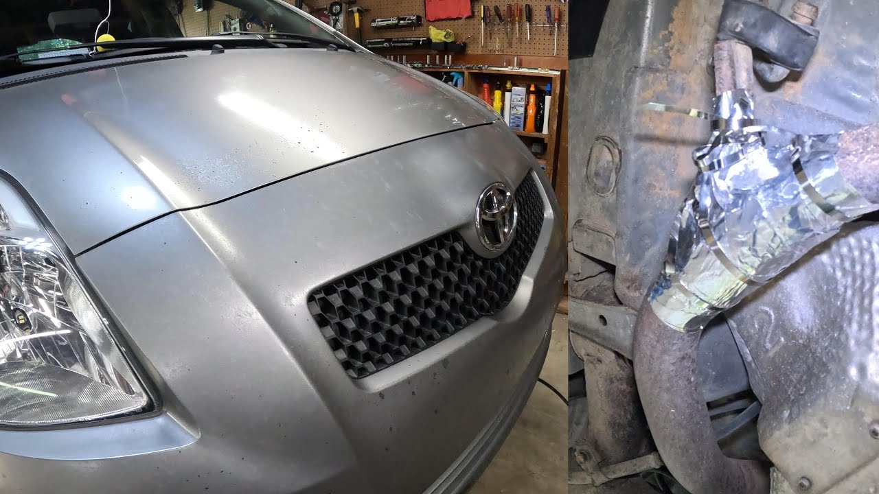 Quick and dirty fix for the exhaust on my 2007 Toyota Yaris