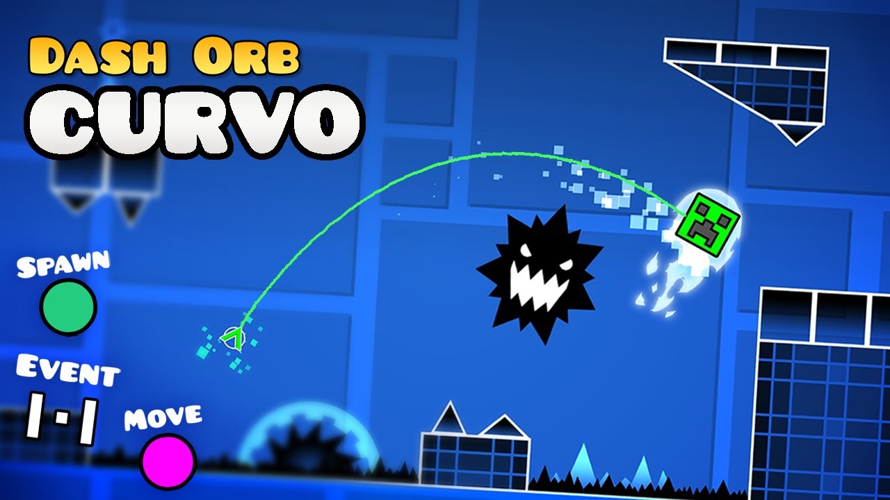 Como hacer una DashOrb con trayectoria curva // Geometry Dash [2.2] Ep. 37