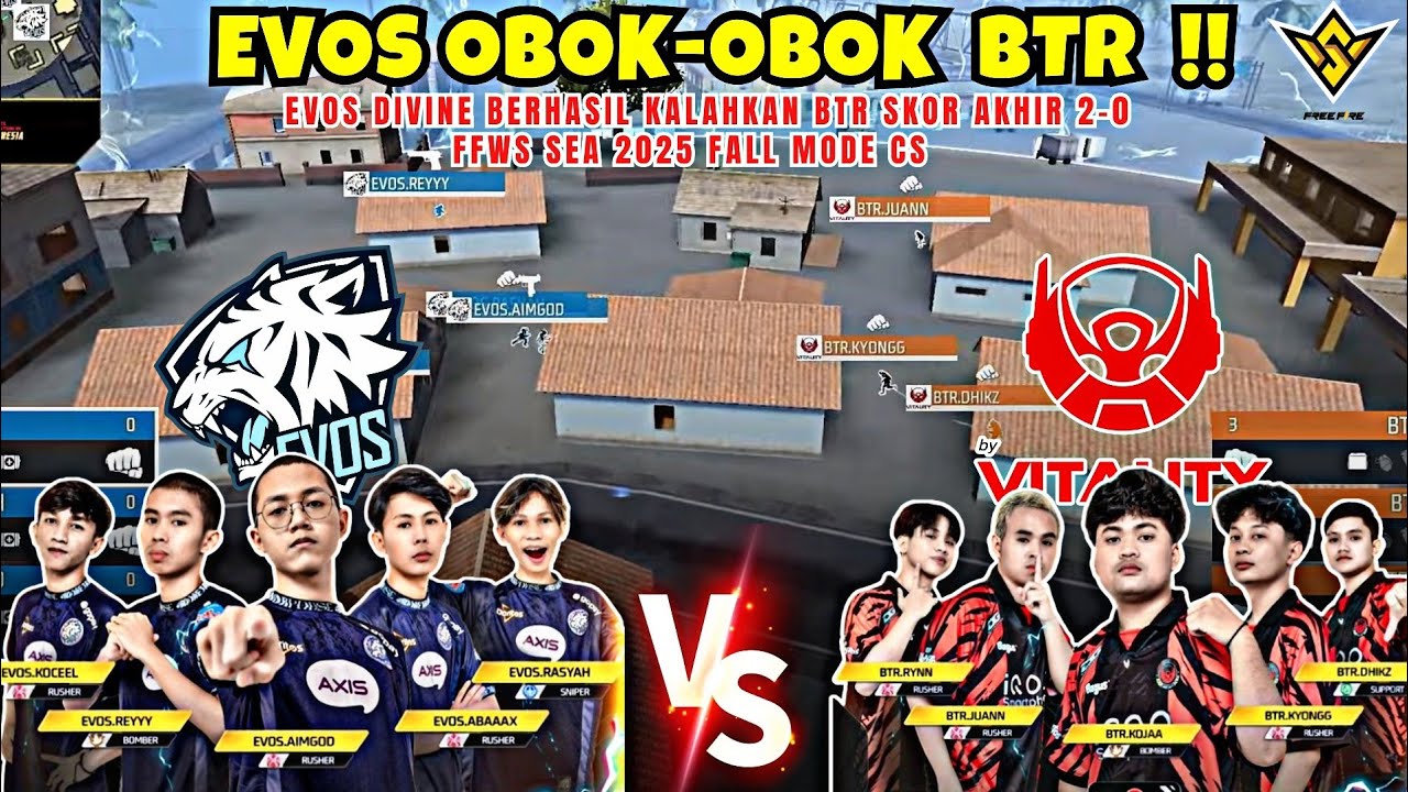 FULL MATCH‼️EVOS DIVINE VS BTR by VITALITY Swiss Stage Day 2 | CS Mode | FFWS Sea 2025 Fall