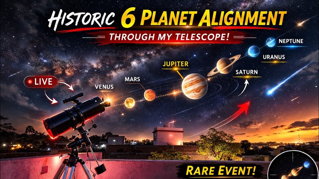 Rare Planetary Alignment Captured on 28 Feb 2026 | Real Footage from My Telescope 🔭🪐