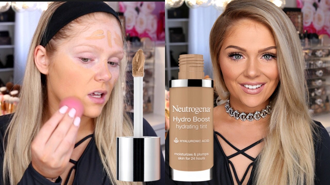 NEW NEUTROGENA HYDRO BOOST FOUNDATION | First Impressions Review & Demo