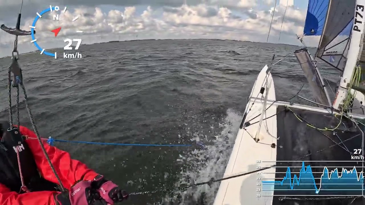 Nacra 20 - W 10-18 knots - downwind spinnaker - 37 km/h